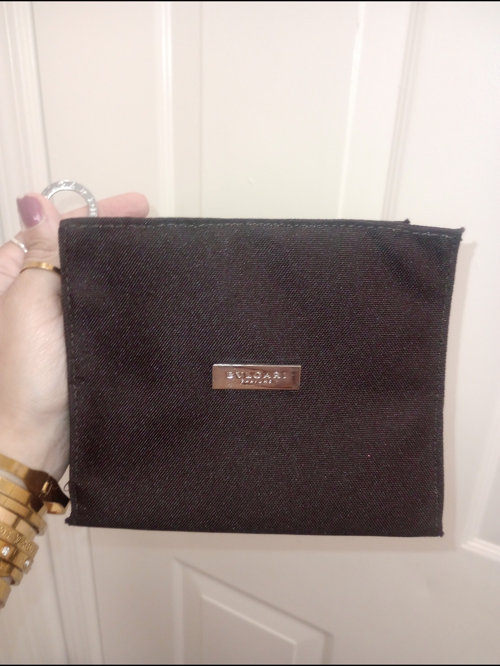 GWP Bvlgari Dark Brown Logo Cosmetic/ Travel Pouch
